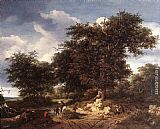 Oak Canvas Paintings - The Great Oak